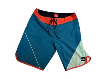 Quiksilver Boardshorts Herr Storlek L Blå Röd Surf Badshorts