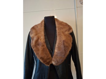Vintage - Brun äkta mink päls minkpäls päls krage pälskrage halsduk