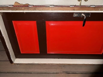 Äldre spegeldörr med karm - sekelskifte - ca 180-185 x 80 cm.