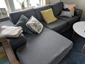 Begagnad skinnsoffa säljes