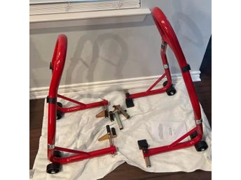 850 lbs fram och bak kombinerad lyftstativ för motorcyke med halkskydd, robust