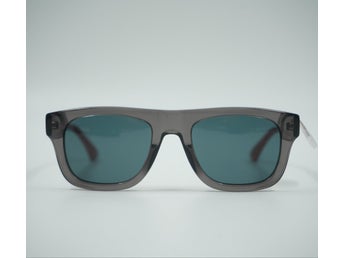 Gucci Transparent Blue/Red Square Frame Sunglasses