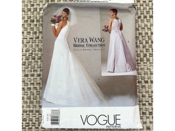 VOGUE, Vera Wang mönster, brudklänning, oklippt