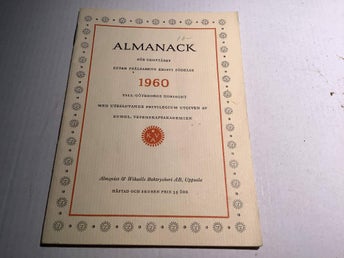 1960 Almanacka Almanack Almanackan #A
