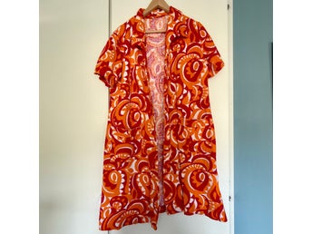 Retro vintage Skjortklänning klänning städrock , storlek 46