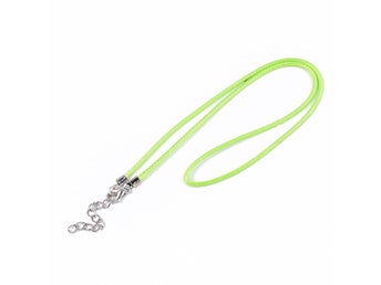 Vaxat halsband med hummer lås, lime