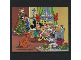 Sierra Leone 1993 Disney Gänget firar jul 4v i 4 block