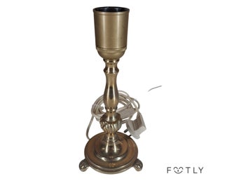 Bordslampa Vintage Mässing Elektrisk Fotlampa Lampa Retro
