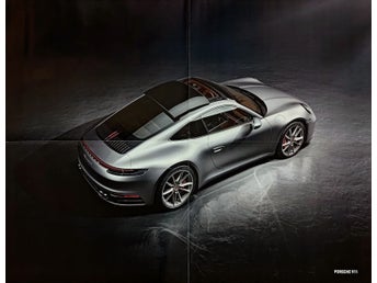 Porsche 911 / 992 poster 2019, 73 x 53 cm - Plansch, affisch, Carrera S & 4