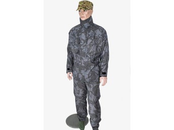170/96 British Army Waterproof Military Rain Jacket, Black Dyed Camo, Regnjacka
