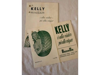 Kelly ringar. Broschyr 1950talet. Mycket gott skick. Kommer från gammal järnhand
