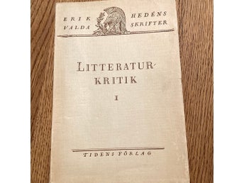 Litteraturkritik I av Erik Valda, Hedéns Skrifter, okänt publiceringsår