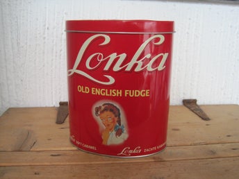 Plåtburk Godisburk Lonka Old English Fudge