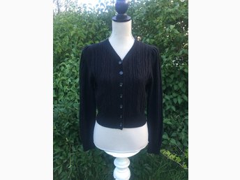 Emmy Design svart kofta Ice Skater cardigan vintage 40 tal 50 tal retro Emmy Design svart kofta Ice Skater cardigan vintage 40 tal 50 tal retro