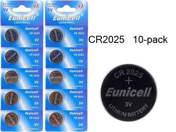 CR2025 10-pack Litium batterier 3V