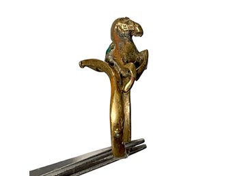 Antik ring - Tidig medeltid (ca 500-900 e.Kr.) - Hästmotiv - Brons/mässing