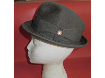 hatt, brun herrhatt, vintage, Wegner