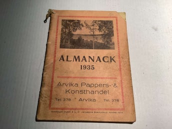 1935 Almanacka Almanack Almanackan Arvika #A