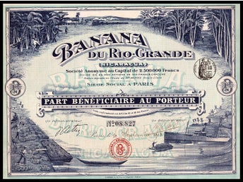 1913 Nicaragua: Banana du Rio-Grande - Banana Plantation