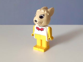 Vintage LEGO Retro Figur Fabuland - Kanin Påskkanin- Bonnie Bunny från 1986-1989