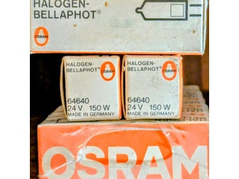 Osram projektorlampa 24V 150W 64640 – G6.35 NOS