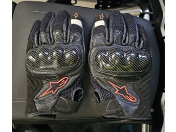 Alpinestars svarta motorcykelhandskar, storlek XL