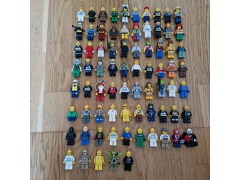Stort parti LEGO minifigurer – 55 st gubbar (City, Riddare, Retro m.m.)