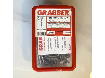 Blank Skruv, 4,5x40 mm , Grabber