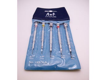A*F Switzerland, set med 5 skruvmejslar 0,6-1,4 mm (fri frakt)