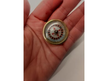 Retro Fickroulette i mässing – Vintage