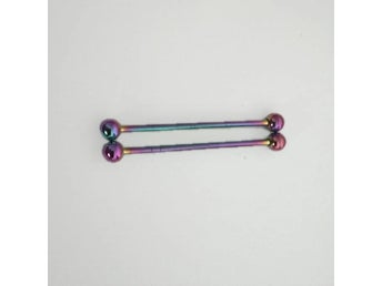 2st Regnbåge Industrial Piercingar 38mm