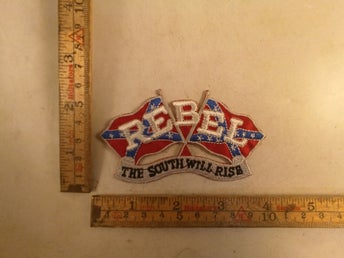 broderat tygmärke sydstatsflaggan rebel the south will rise 228