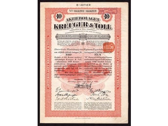 1927 Aktiebolaget Kreuger & Toll, B share - 1000 kronor