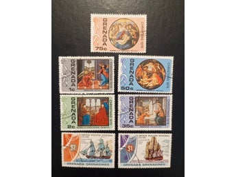 Lot of 7 stamps of Grenada- Christmas 1976