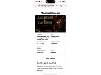 Biljetter till Jesper Rönndahl och Marie Agerhäll – Detta ser man fram emot