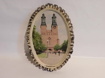 Ram med Vykort Kloster Kyrkan Eskilstuna ca 1960 tal