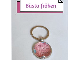 Nyckelring Bästa fröken lärare hänge present julklapp