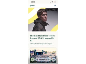 Thomas Stenström 4 biljetter 21 augusti Liseberg