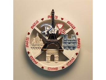 Paris Frankrike Kylskåpsmagnet Stad Landmärke