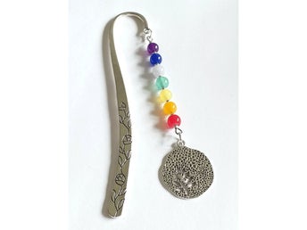 Bokmärke Metall 7 Chakra YOGA Meditation Healing Energi LIVETS TRÄD berlock