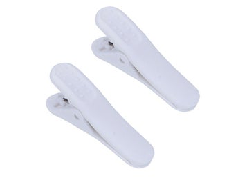 Hållare till hörlurssladd - hörlursklämma - 2-pack vit [Large]