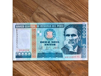 Sedel från Peru 1988 AU