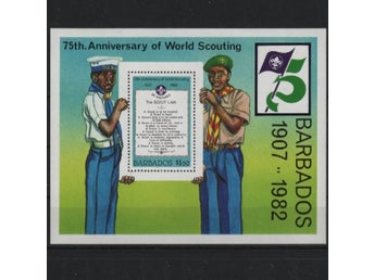 Barbados 1982 Scouter scouting 1v i block