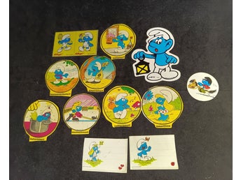 Vintage Smurfarna klistermärken