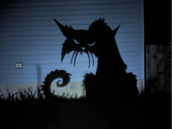 3D-printad Skuggspelare Halloween Katt Svart PETG