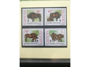 WWF Lithuania 1996 Set of 4 MNH European Bison