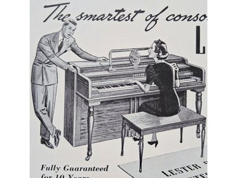 Annons för Lester Betsy Ross Spinet Piano År 1940