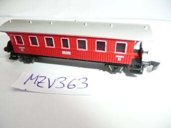 Modelljärnväg Märklin Mini-club 8701 Personvagn brun plattformar