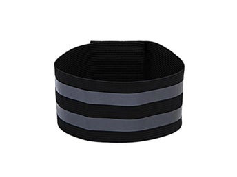 Reflexarmband - Dubbla ränder - Svart - Dubbelpack