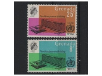 Grenada 1966 Världshälsoorganisationen WHO 2v